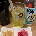 煮込 蔦八 - ボトル入れたらお茶割り多くなった