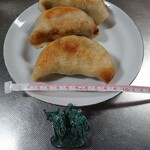 桃苑 - 餃子３丁（15個）包装1800円　全長9cm