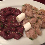 昌寿苑 - レバー塩　ミノ塩