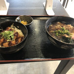 お食事処 あらき - 料理写真:ミニチキンカツ丼うどんセット¥800