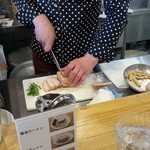 ルースター - チャーシューを切ります