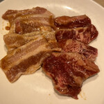 国産牛焼肉くいどん - ランチ サービス焼肉セット お肉大盛　(2022/11)