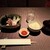 瀬里奈 - 北海道産の天上ぶりのお刺身、お味噌汁、魚沼産コシヒカリご飯です。