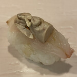 鮨 波づき - カワハギ肝乗せ