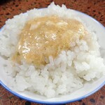 菊水荘 - 朝食（ご飯にとろろをかけて）