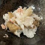 鮨 波づき - ズワイガニとカニみそ飯