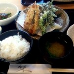 ひのはら四季の里 - 舞茸天ぷら定食