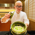 おにく 花柳 - ◎松葉蟹の炊き立てご飯が登場！