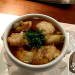 ビストロ　アギャット - 天然キノコのフラン　白子と鮑のソテー添え