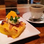 COFFEE HALL くぐつ草 - パンデプディングセット1200円 ブレンドコーヒーのストロング
