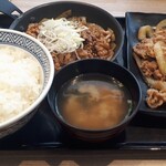 Yoshinoya - 牛皿・牛焼肉 W定食