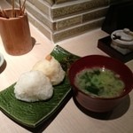 串揚げ×おばちゃん割烹 経堂 ただいま - おばあちゃんのおにぎりｾｯﾄ