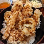 Sobadokoro Fukuzumi - とっぱち丼タコとイカです