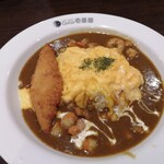 カレーハウス CoCo壱番屋 - オムカレー×ハーフエビ煮込み×ハーフフィッシュフライ