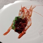 ヒカリヤ ニシ - 牡丹海老の海藻添え