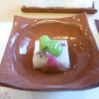 山玄茶 - ウニ入りの長芋豆腐