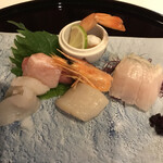 小松館好風亭 - 塩釜のまぐろ、アイナメ、太刀魚、帆立