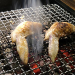 まほろば囲炉裏 - 松茸入った手羽先