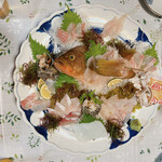 かざぐるま - キジハタ姿造りを中心とした豪華なお造り盛り