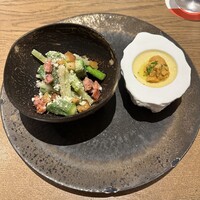 Grand Bleu Gamin - 前菜 とうもろこしのムースおいしかった