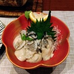 旬鮮炭火焼 獺祭 - 松島産生牡蠣　ぽん酢でいただきます