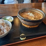 竹馬 - 味噌煮込みうどん(親子入り)、ごはん