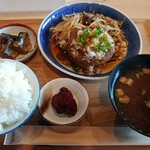 Yanagiya - 和風ハンバーグ定食＆さんまの佃煮