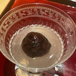 銀座 しのはら - 栗の渋皮煮を唐揚げに　餡掛け