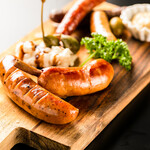 Assortment of five kinds of sausages
