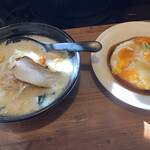 Tougen Tei - とんこつラーメン＋半熟天津飯