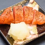 Grilled mentaiko with grated radish