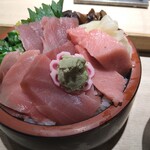 Sushi Tsubaki - まぐろ贅沢丼ランチ 1408円 大盛無料