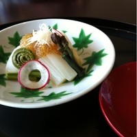 京都 吉兆 名古屋店 - 酢の物と食前酒