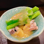 Kushikatuoohashi - イカゲソと九条ネギの酢味噌和え