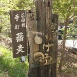 蕎茶寮 いけ野 - 通りの…看板♪