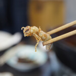 きよみ - オオスズメバチの幼虫（揚げ）　味はナゲットの端っこ