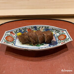 御料理 寺沢 - 前沢牛のサーロインと松茸の八幡巻