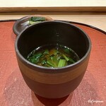 御料理 寺沢 - 蔓紫の味噌汁