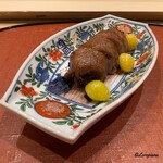 御料理 寺沢 - 前沢牛のサーロインと松茸の八幡巻