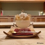 御料理 寺沢 - 豊水梨と葡萄のブランマンジェ