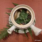 御料理 寺沢 - 松茸と二子里芋と熊肉の土瓶蒸し