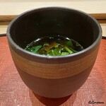 御料理 寺沢 - 蔓紫の味噌汁