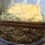 グリーンマーケットMOA - 料理写真:「ノンカップ麺山菜そば」某所のお揚げを追加して