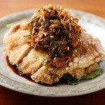なっぱごちそう - 料理写真:鶏のざくざく揚げ 冬締長葱ソース