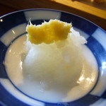 天ぷら小野 - 薬味（大根、生姜）