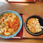 熊八珍 - 五目広東麺と半石焼チャーハンのセット1,298円