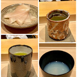 鮨 はしもと - ガリ
      シジミ汁
      お茶もたくさんいただきました。