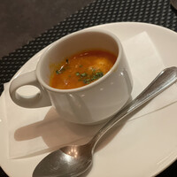 タンテ グラッツィェ - 暖かいプチミネストローネ