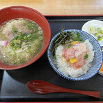 ゑびす丸 - M定食（ゑびす丸丼＋ラーメン）(¥1,250)