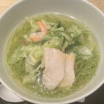 デニーズ - ハーブ鶏とたっぷり野菜の翡翠麺